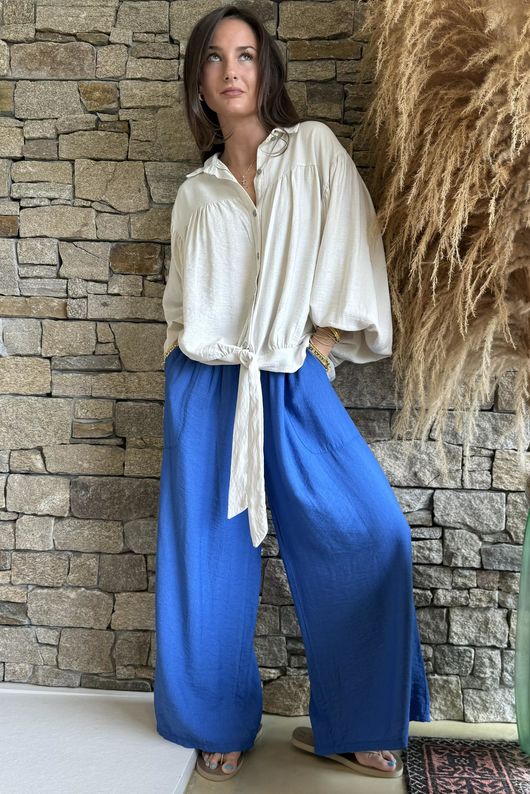 Basso Tie Smock Blouse Calico